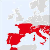 Foto: Fluturele ochi de păun mare - răspândire